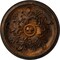 Ekena Millwork Katheryn Ceiling Medallion (Fits Canopies up to 2 1/8"), Hand-Painted Rust, 14 1/2"OD x 2 3/4"P CM14KTRUS - alternate 1